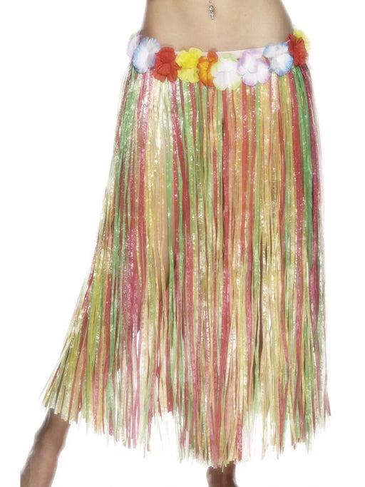 Multi-Coloured Grass Skirt/Flowers The Ultimate Balloon And Party Shop Cheltenham & Gloucester Balloons & Fancy Dress 