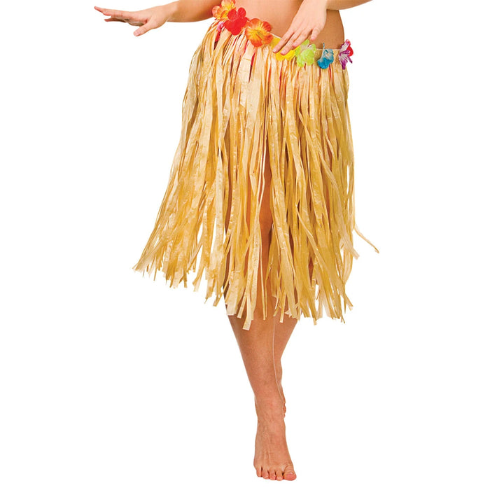Natural Coloured Grass Skirt/Flowers The Ultimate Balloon And Party Shop Cheltenham & Gloucester Balloons & Fancy Dress 