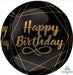 Orbz Birthday Foil Balloon - Black & Gold The Ultimate Balloon And Party Shop Cheltenham & Gloucester Balloons & Fancy Dress 