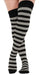 Over The Knee Socks - Black & Grey The Ultimate Balloon And Party Shop Cheltenham & Gloucester Balloons & Fancy Dress 