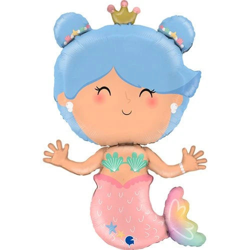 Pastel Mermaid Super Shape Foil Balloon The Ultimate Balloon And Party Shop Cheltenham & Gloucester Balloons & Fancy Dress 