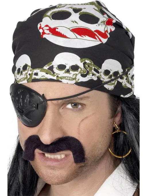 Pirate Bandana - Black & White Crossbones The Ultimate Balloon And Party Shop Cheltenham & Gloucester Balloons & Fancy Dress 