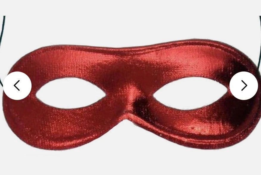 Red Burglar Style Eyemask (Shiny) The Ultimate Balloon And Party Shop Cheltenham & Gloucester Balloons & Fancy Dress 