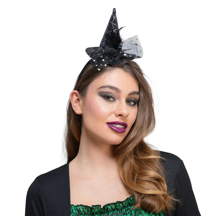 Sparkle Witch Hat On Headband The Ultimate Balloon And Party Shop Cheltenham & Gloucester Balloons & Fancy Dress 