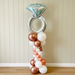 Spiral Balloon Floor Stack - Ring (Silver & White) The Ultimate Balloon And Party Shop Cheltenham & Gloucester Balloons & Fancy Dress 