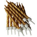 Spiral Cake Candles - Gold (12pk) The Ultimate Balloon And Party Shop Cheltenham & Gloucester Balloons & Fancy Dress 