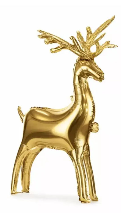 Supershape Foil Balloon - Gold Reindeer (Air Fill) The Ultimate Balloon And Party Shop Cheltenham & Gloucester Balloons & Fancy Dress 