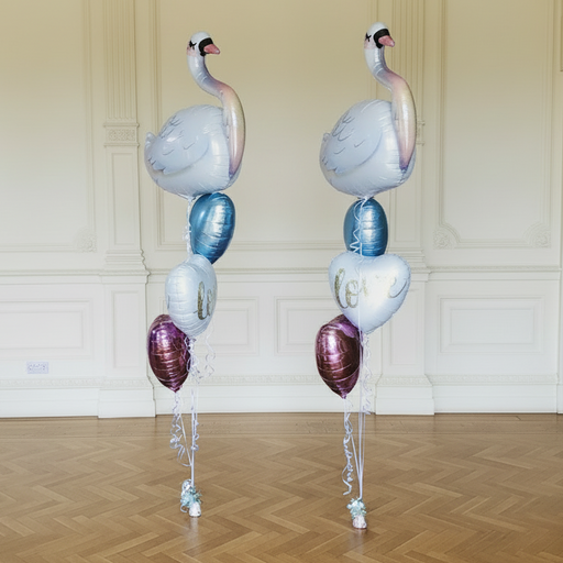 Swan Wedding Themed Foil Balloon Display The Ultimate Balloon And Party Shop Cheltenham & Gloucester Balloons & Fancy Dress 