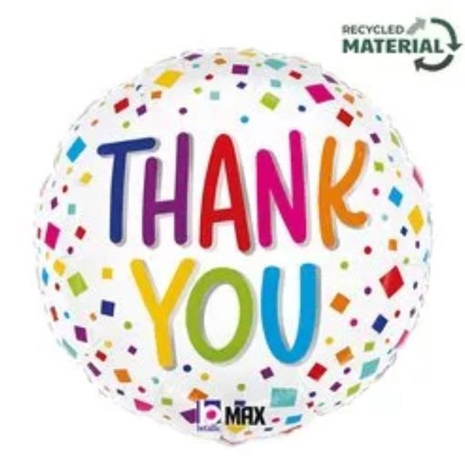 Thank You Bright Foil Balloon The Ultimate Balloon And Party Shop Cheltenham & Gloucester Balloons & Fancy Dress 
