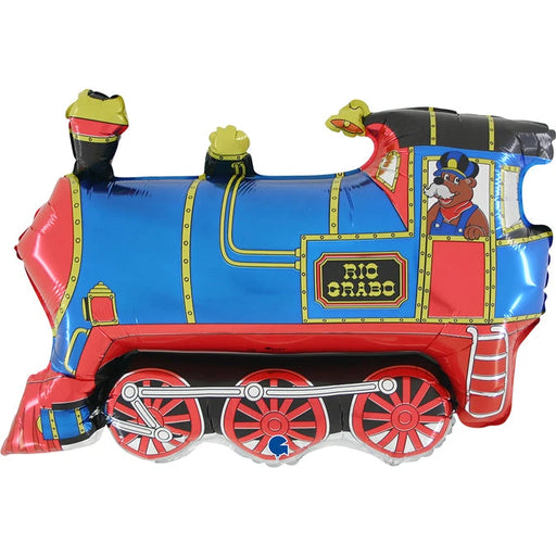 Train Supershape Balloon - Blue The Ultimate Balloon And Party Shop Cheltenham & Gloucester Balloons & Fancy Dress 