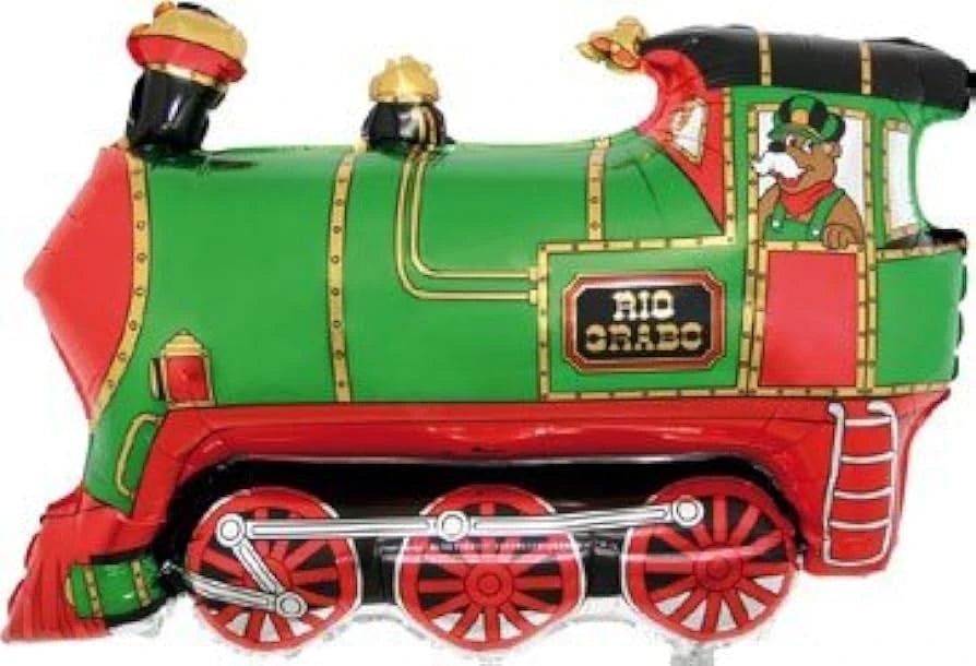 Train Supershape Balloon - Green The Ultimate Balloon And Party Shop Cheltenham & Gloucester Balloons & Fancy Dress 