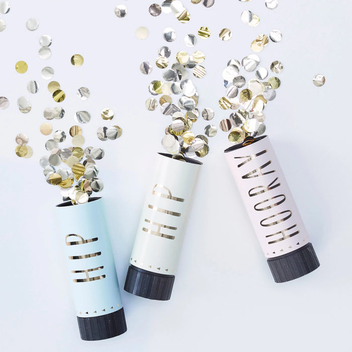 Twist Party Cannons - Pastel (3pk) The Ultimate Balloon And Party Shop Cheltenham & Gloucester Balloons & Fancy Dress 