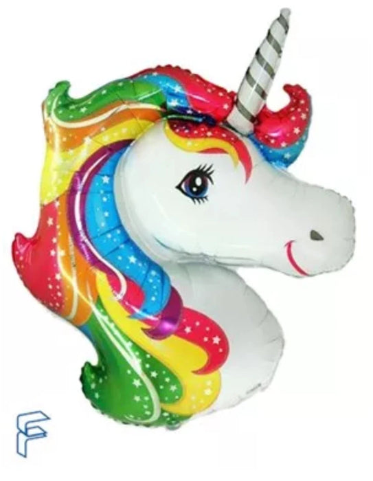 Unicorn Head Super Shape Foil Balloon - Rainbow The Ultimate Balloon And Party Shop Cheltenham & Gloucester Balloons & Fancy Dress 