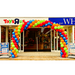 Corporate Coloured Spiral Balloon Arch - Bright The Ultimate Balloon And Party Shop Cheltenham & Gloucester Balloons & Fancy Dress 