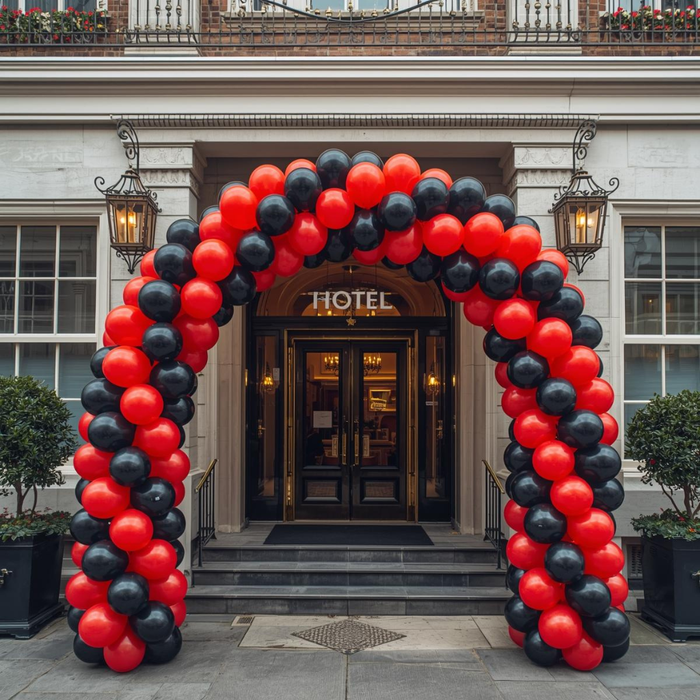 Corporate Coloured Spiral Balloon Arch - Bright The Ultimate Balloon And Party Shop Cheltenham & Gloucester Balloons & Fancy Dress 