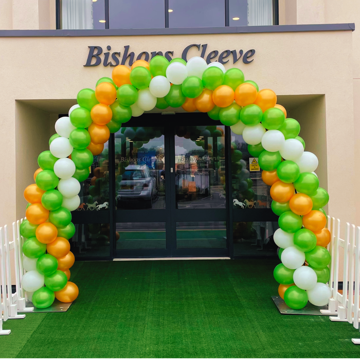 Corporate Coloured Spiral Balloon Arch - Bright The Ultimate Balloon And Party Shop Cheltenham & Gloucester Balloons & Fancy Dress 