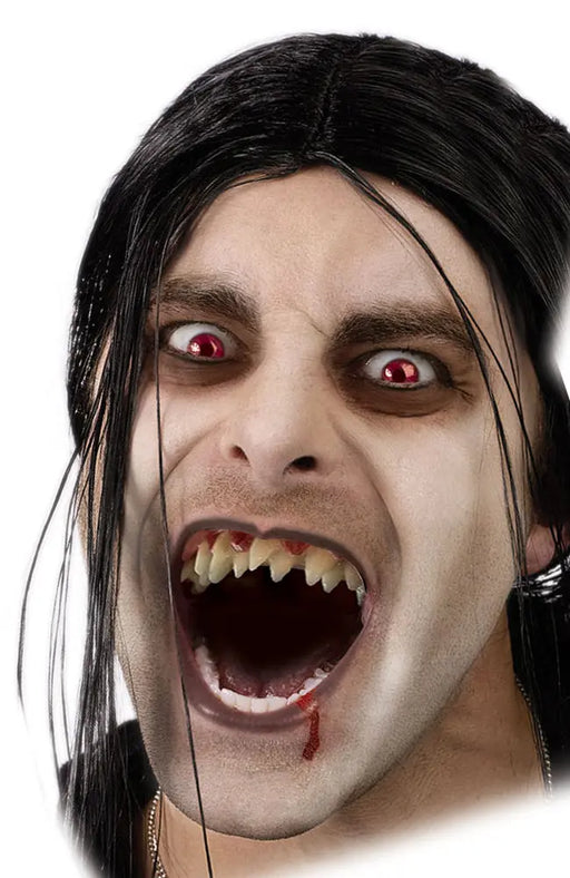 Vampire Double Cross Dentures Set The Ultimate Balloon And Party Shop Cheltenham & Gloucester Balloons & Fancy Dress 