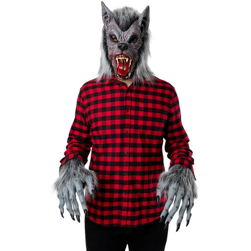 Werewolf Fur Latex Mask & Hands The Ultimate Balloon And Party Shop Cheltenham & Gloucester Balloons & Fancy Dress 