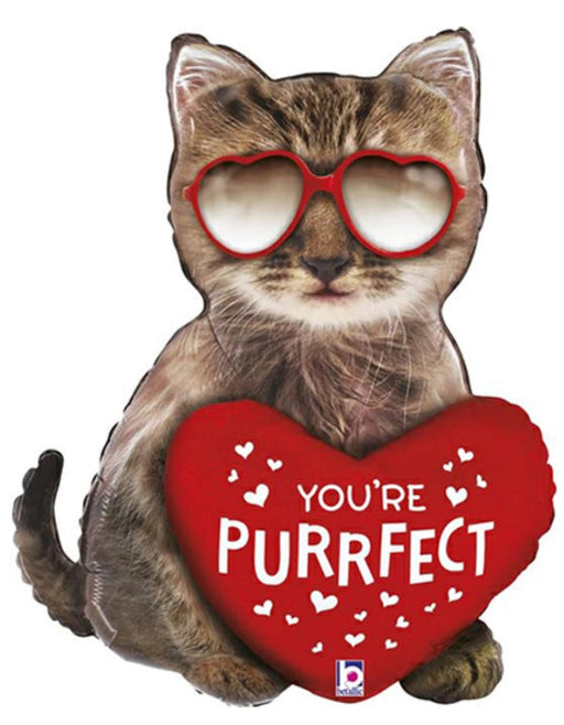You’re Purrfect Valentine’s  Foil Balloon The Ultimate Balloon And Party Shop Cheltenham & Gloucester Balloons & Fancy Dress 