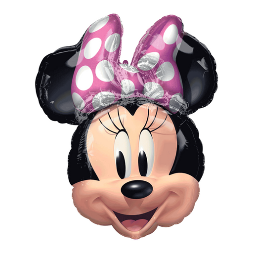 Pink Minnie Mouse Head Large Shaped Balloon