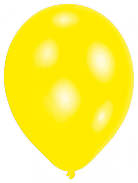 Latex Plain Balloons - Yellow (10pk)