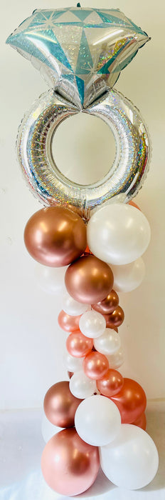 Spiral Balloon Floor Stack - Engagement Ring (Rose Gold)