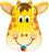 32” Giraffe Head Foil Balloon