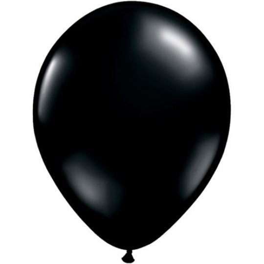 1§” Latex Plain Balloons - Black (10pk)