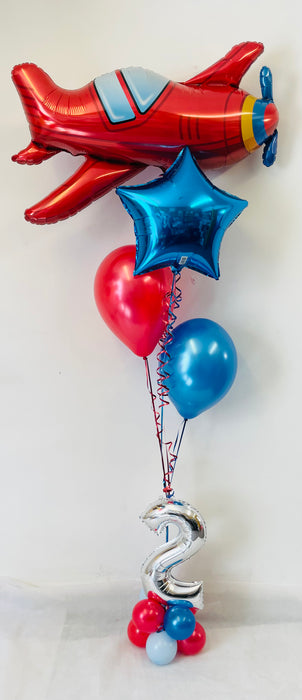 Plane Themed Mixed Balloon Display