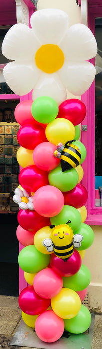 Outdoor Bright Daisy Balloon Column