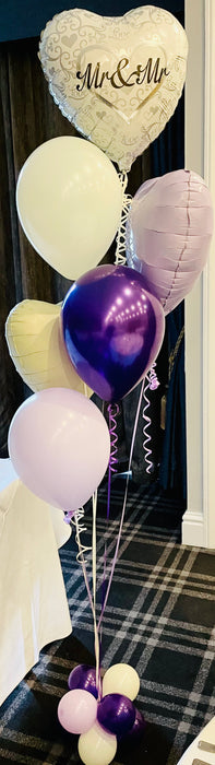 Wedding Themed 6 Balloon Mixed Display