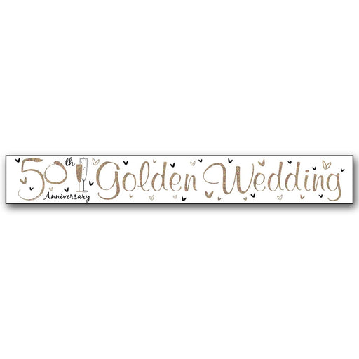Happy 50th Golden Wedding Foil Banner