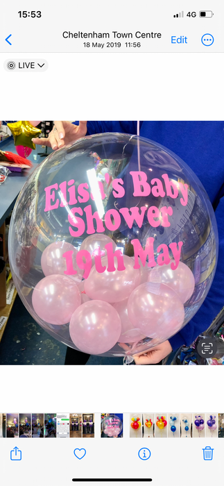 Personalised Bubble Balloon Display