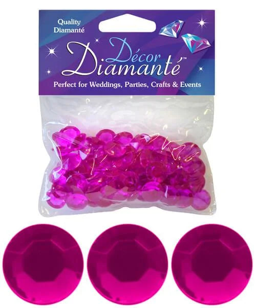 Diamanté Table Confetti - Hot Pink