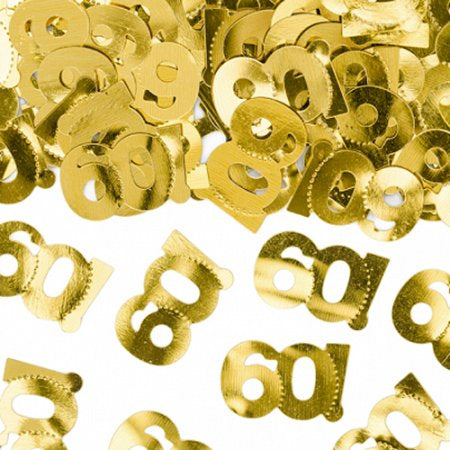 Age 60 Table Confetti- Gold