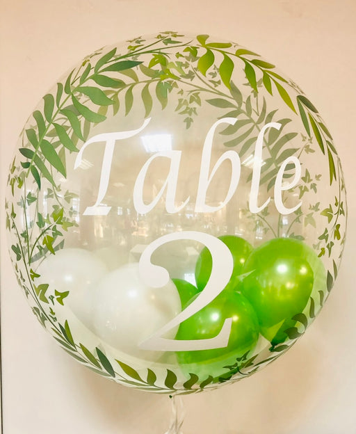 Table Number Deco Bubble Balloons