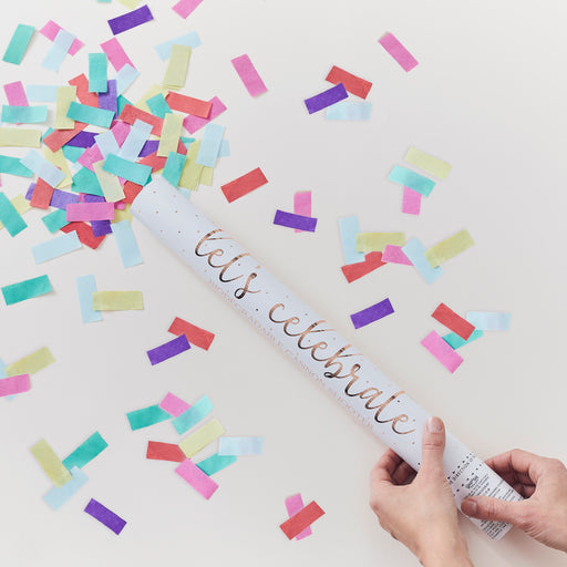 Let’s Celebrate Rainbow Confetti Cannon (50cm)