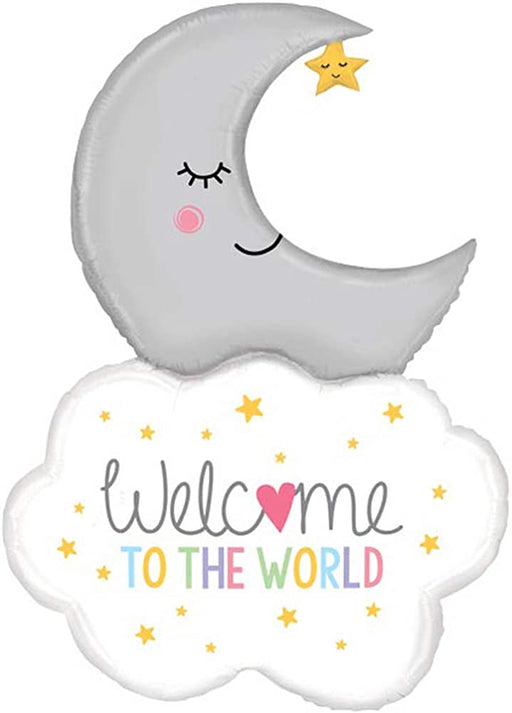 42” Foil Welcome Baby Moon Balloon