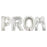 Mini Air Fill  Letters PROM Foil Balloons - Silver