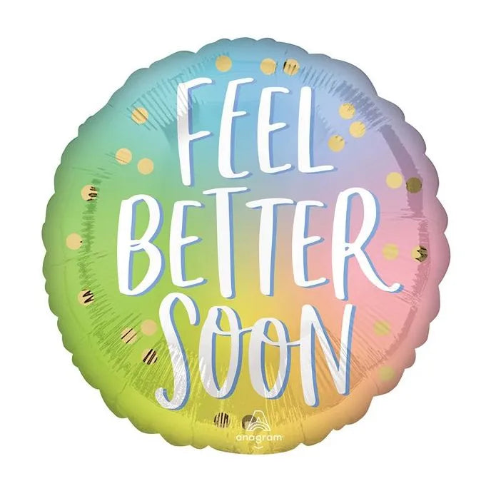 18" Foil Feel Well Soon Ombre Balloon