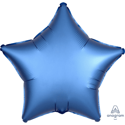 18" Foil Star Balloon - Silk Azure Blue