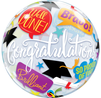 Deco Bubble Balloon -  Congratulations Grad