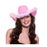 Texan Cowboy Hat - Pink Marabou