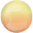 Orb Foil Balloon - Yellow/Orange Ombre