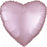 Satin Heart Shaped Foil Balloon - Light Pink