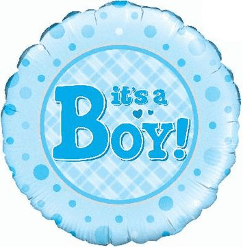 18" Foil Its A Boy Blue Balloon