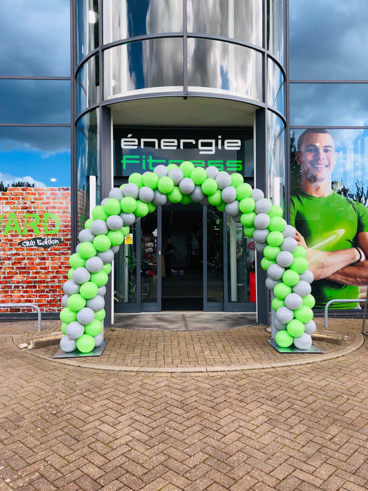 Corporate Coloured Spiral Balloon Arch - Bright