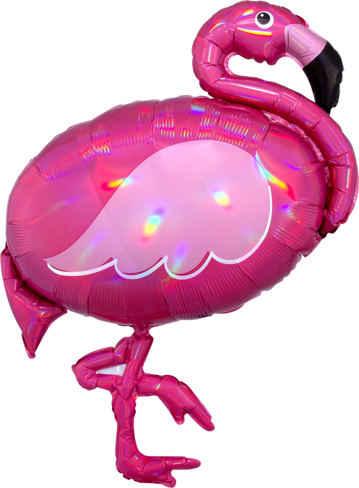 33" Foil Flamingo Large Printed Balloon