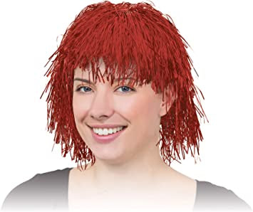Tinsel Wig - Red