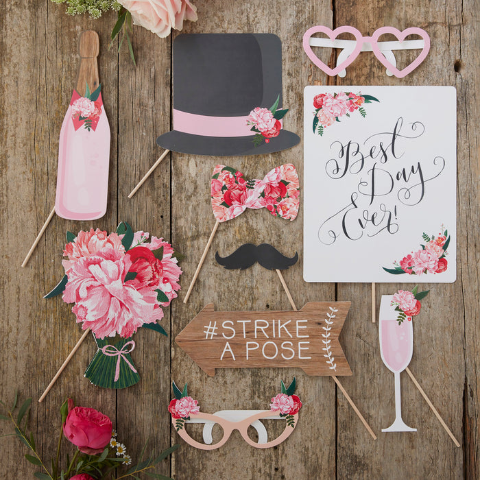 Wedding Photo Booth Props Set